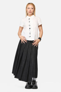 Black Friday - Fiona EmbroideredPlacketBlouse - cream