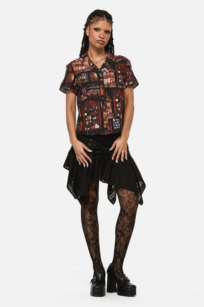 Black Friday - Covenstead Goth Print Blouse - multi