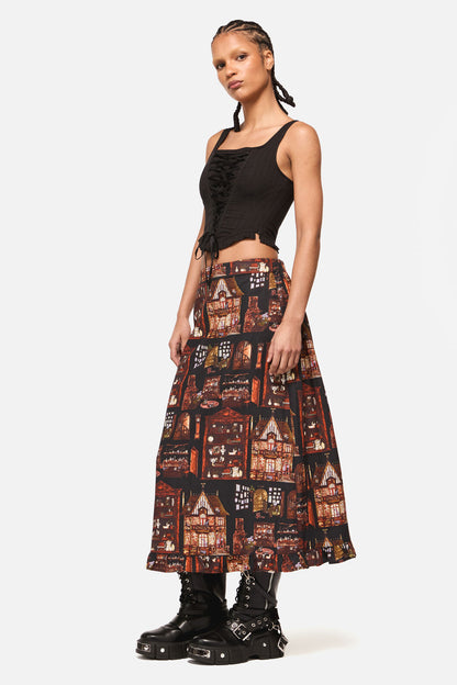 Black Friday - Covenstead Goth Midi Skirt - multi