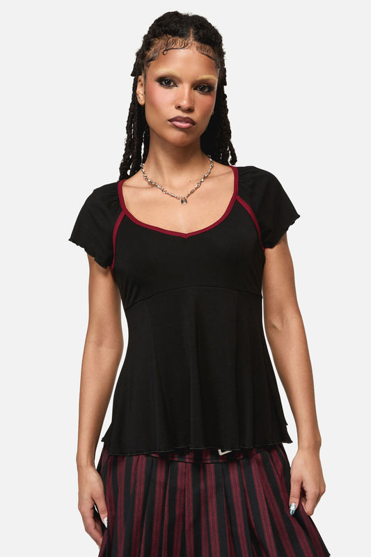 Black Friday - Apothecarius Cut Out Goth Top - black