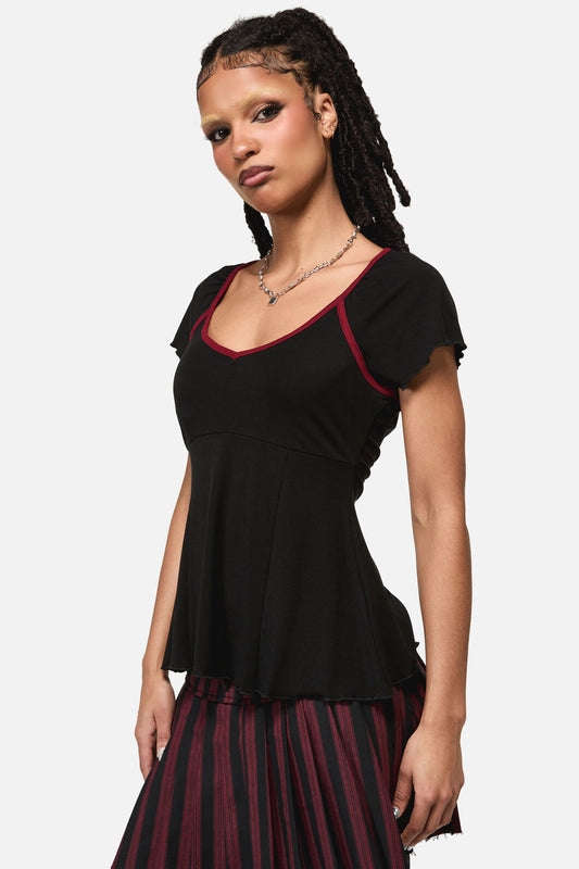 Black Friday - Apothecarius Cut Out Goth Top - black