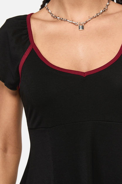 Black Friday - Apothecarius Cut Out Goth Top - black