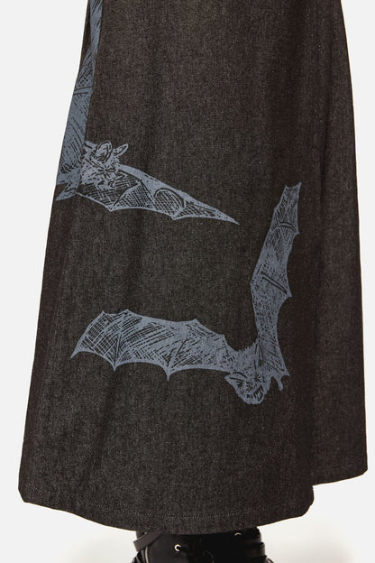 Black Friday - Batz Denim Midi Pleated Skirt - black