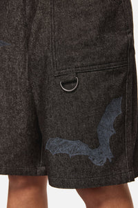 Black Friday - Batz Denim Goth Cargo Short - black
