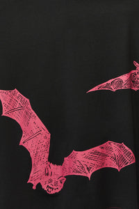 Black Friday - Batz Print Goth Oversized Tee - black
