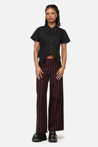 Black Friday - Batz Goth Short Sleeve Blouse - black