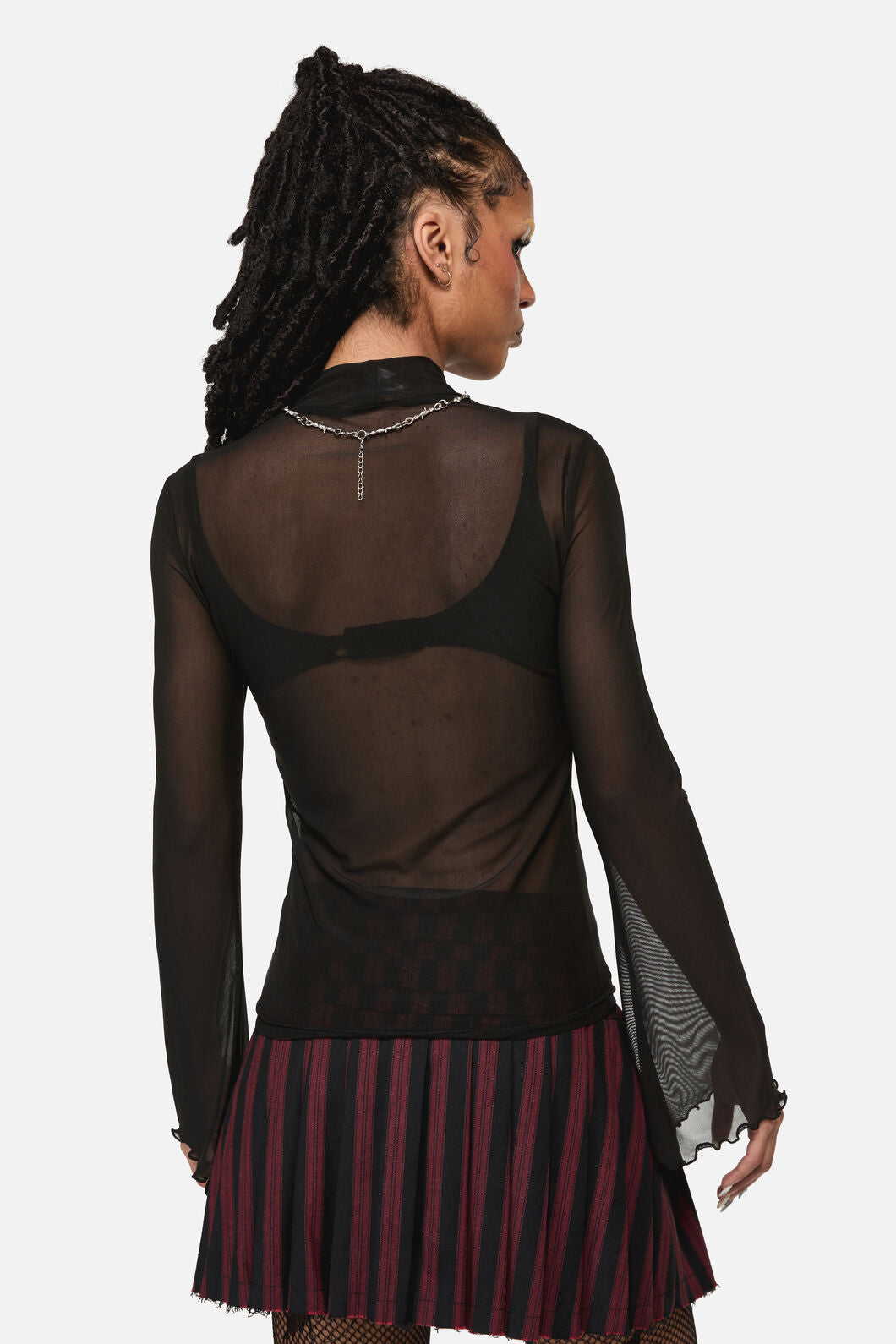 Black Friday - Batz Goth Mesh Top - black