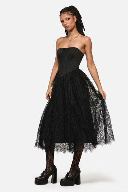 Black Friday - Ellen Lace Goth Formal Dress - black