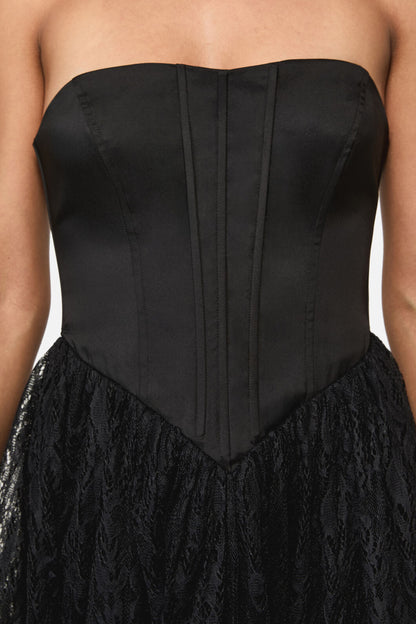 Black Friday - Ellen Lace Goth Formal Dress - black