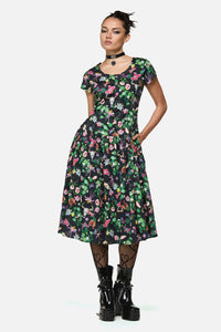 Black Friday - See No Evil Print Midi Dress - multi