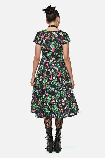 Black Friday - See No Evil Print Midi Dress - multi