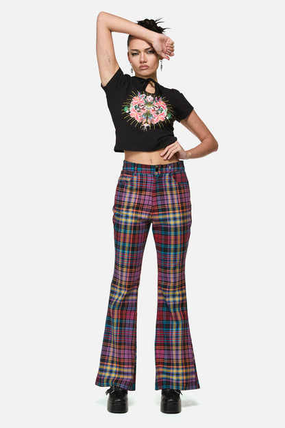 Black Friday - Nightminds Tartan Flare Pant - multi