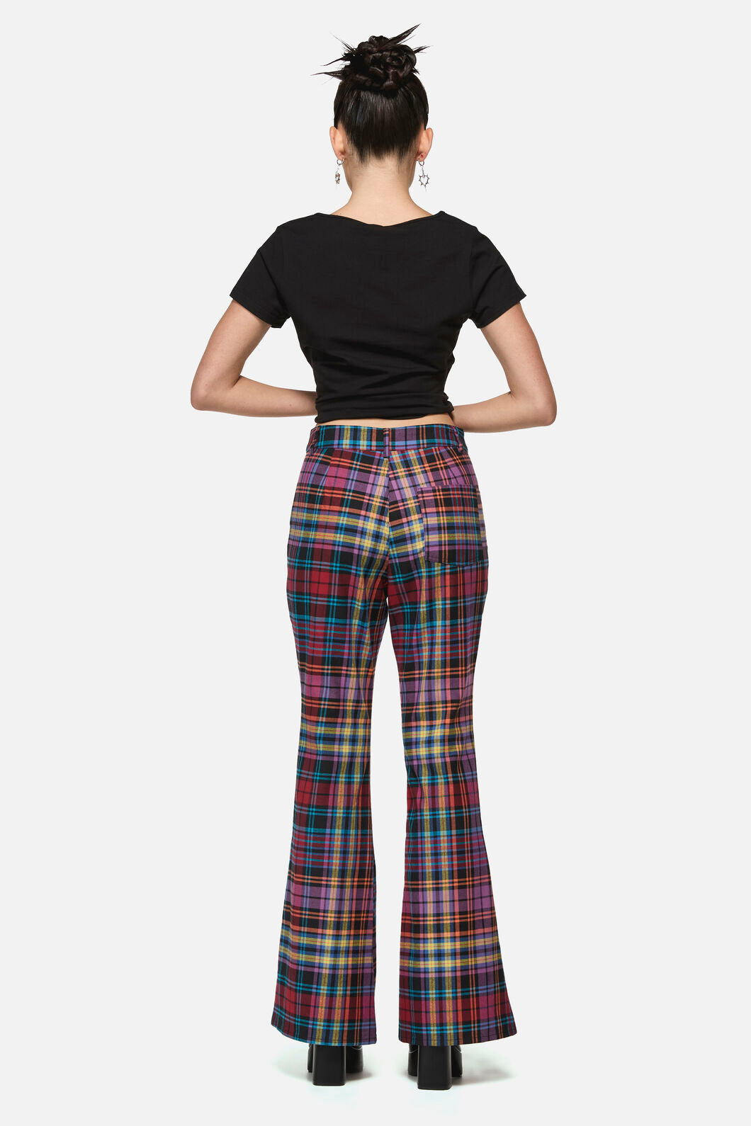 Black Friday - Nightminds Tartan Flare Pant - multi