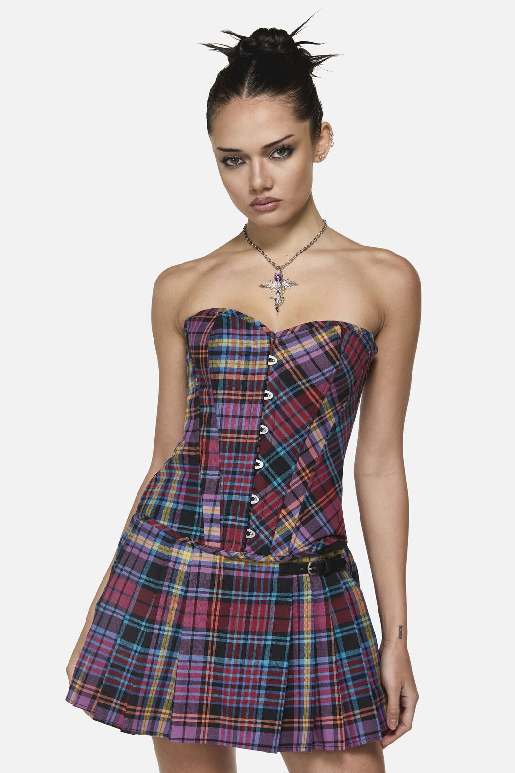 Black Friday - Nightminds Tartan Corset - multi