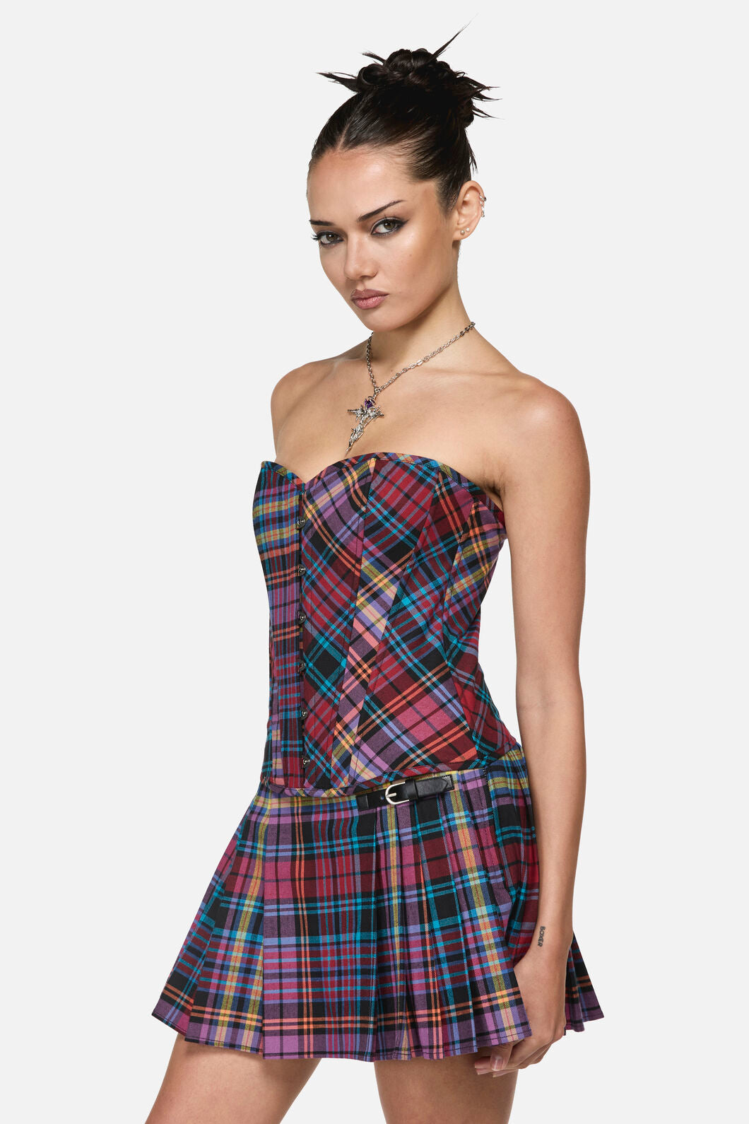 Black Friday - Nightminds Tartan Corset - multi