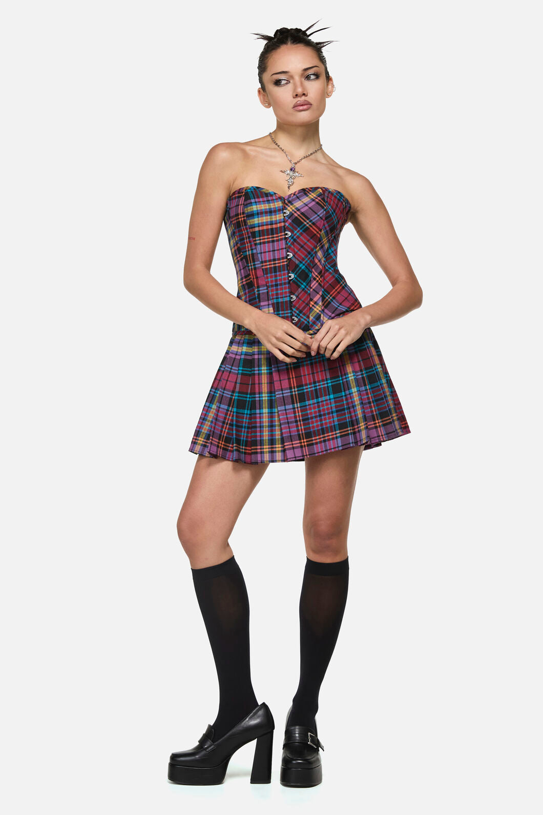 Black Friday - Nightminds Tartan Corset - multi