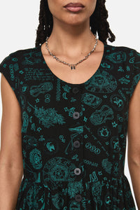 Black Friday - Spellbook Goth Print Dress - black