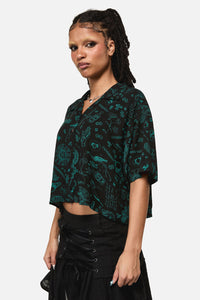 Black Friday - Spellbook Goth Print Blouse - black