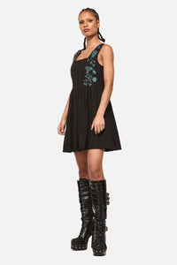 Black Friday - Spellbook Embroidered Pinafore - black