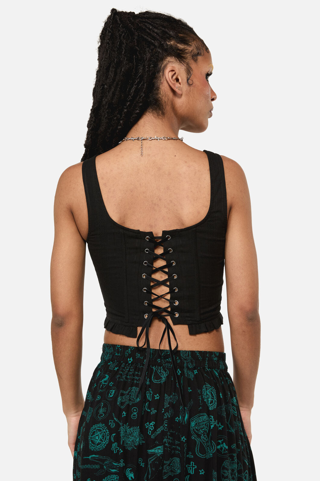 Black Friday - Witches Front Lace Corset - black