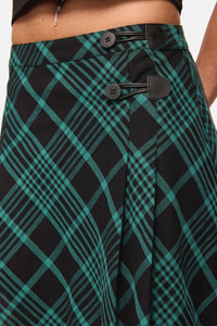 Black Friday - Conjuring Tartan Goth Skort - black-sage