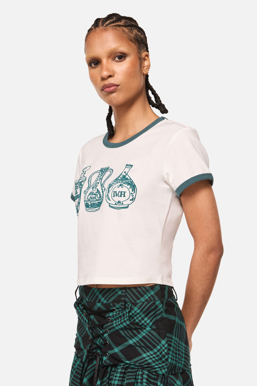 Black Friday - Witches Print Baby Tee - cream