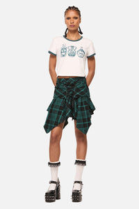 Black Friday - Witches Print Baby Tee - cream