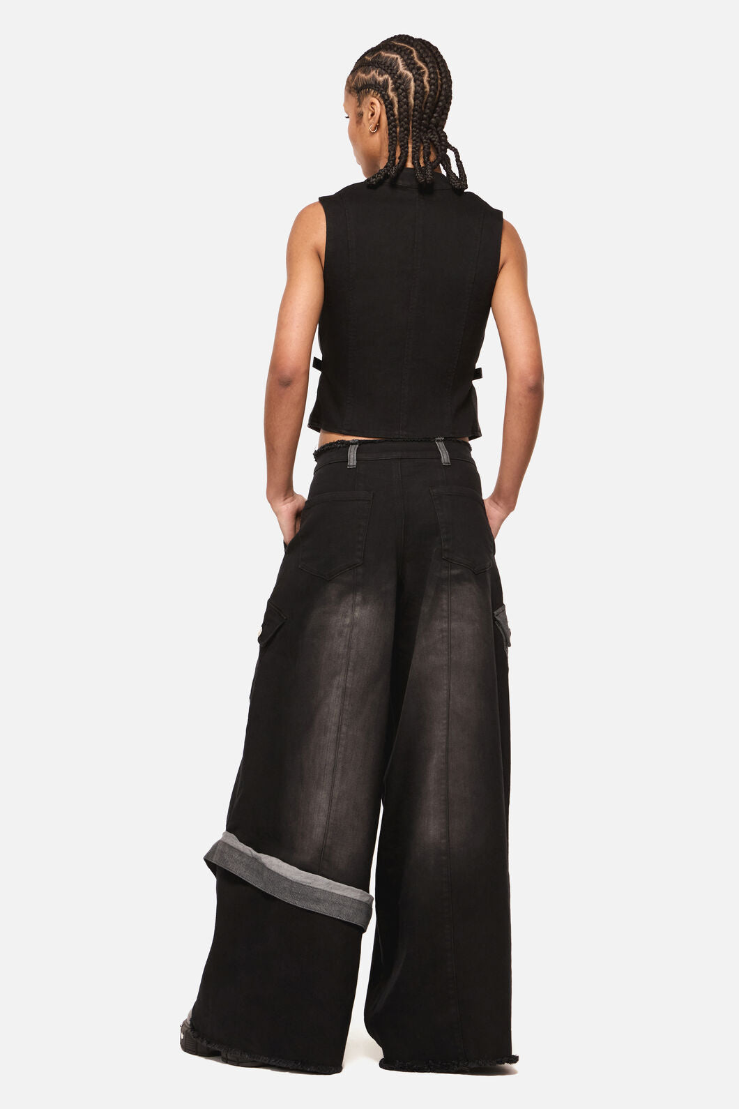 Black Friday - Vixi Cyber Tech Cargo Jean - black-grey