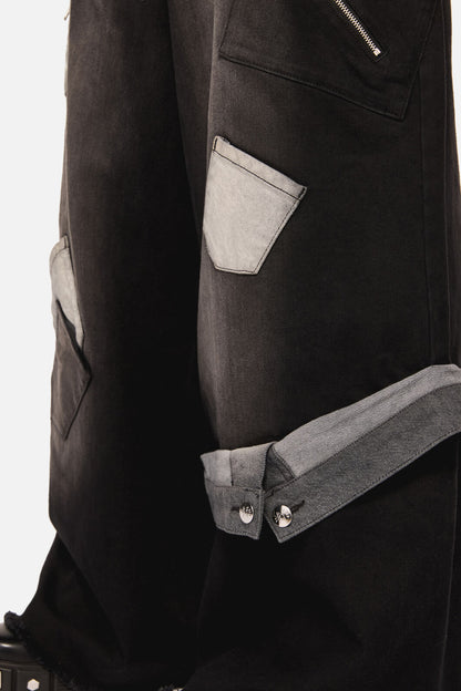 Black Friday - Vixi Cyber Tech Cargo Jean - black-grey