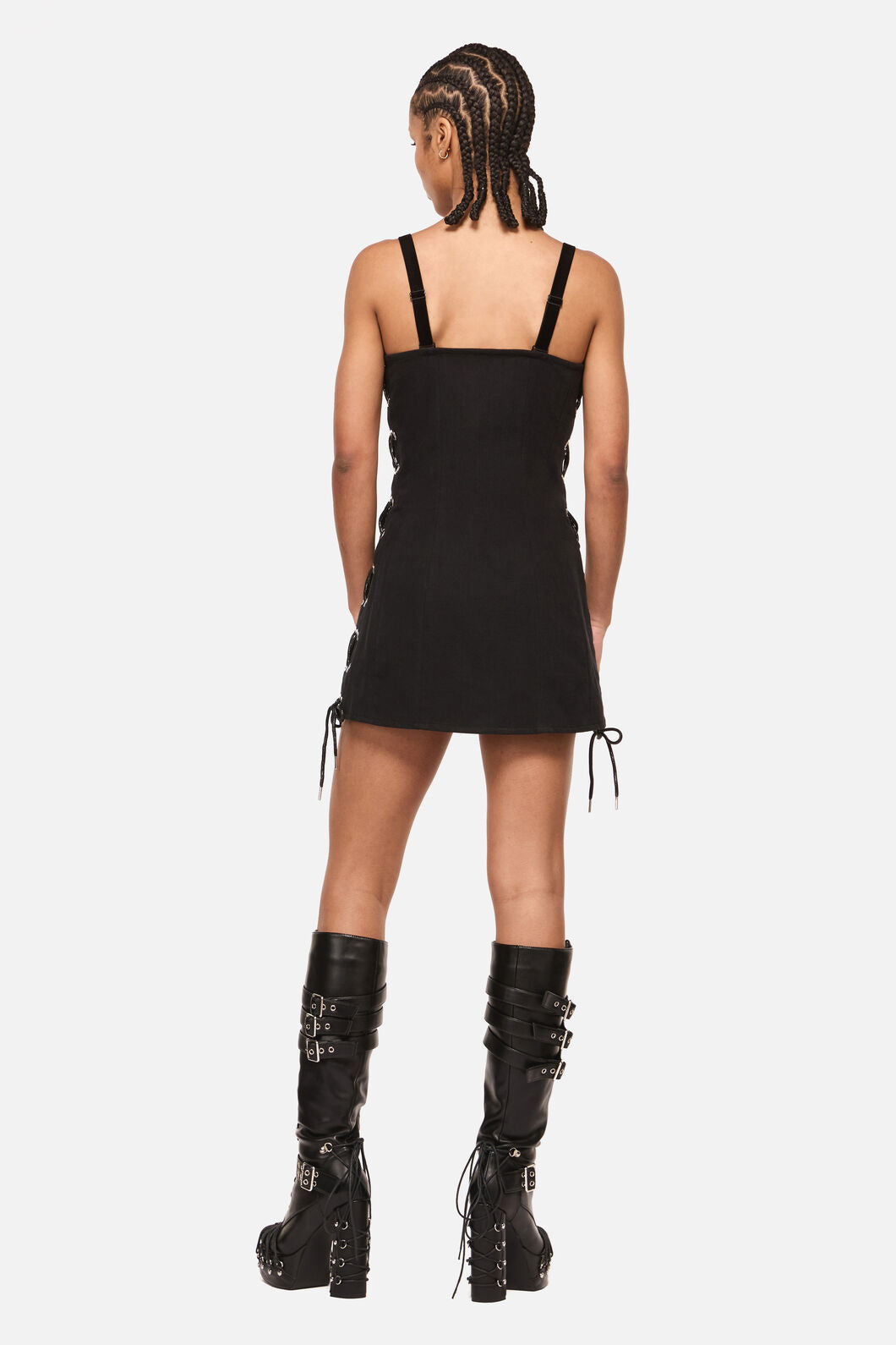 Black Friday - Thunder Denim Zip Mini Dress - black