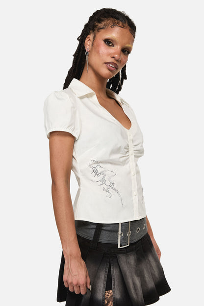Black Friday - Thunder Cyber Tech Blouse - white