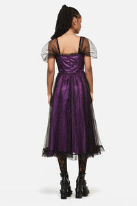 Black Friday - Gothic Diamante Formal Dress - plum