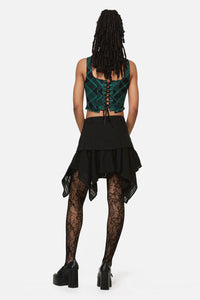 Black Friday - Witches Lacing Hanky Skirt - black
