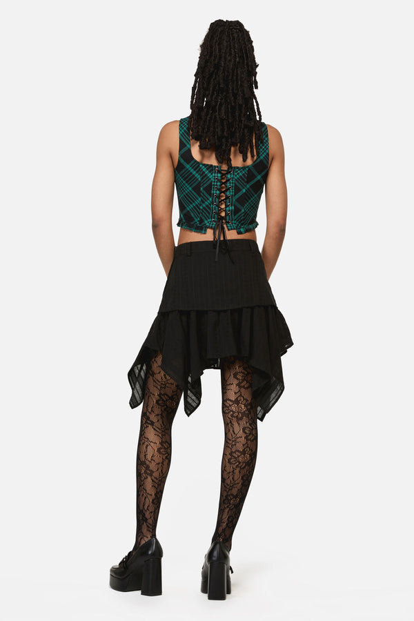 Black Friday - Witches Lacing Hanky Skirt - black