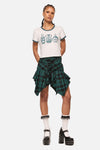 Black Friday - Conjuring Tartan Hanky Skort - black-sage