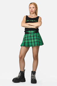 Black Friday - Wired Tartan Skort - green-black