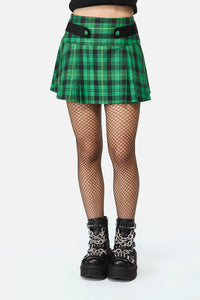 Black Friday - Wired Tartan Skort - green-black