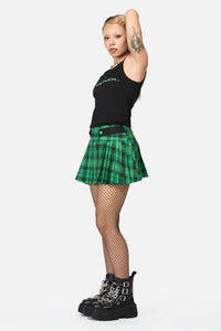 Black Friday - Wired Tartan Skort - green-black