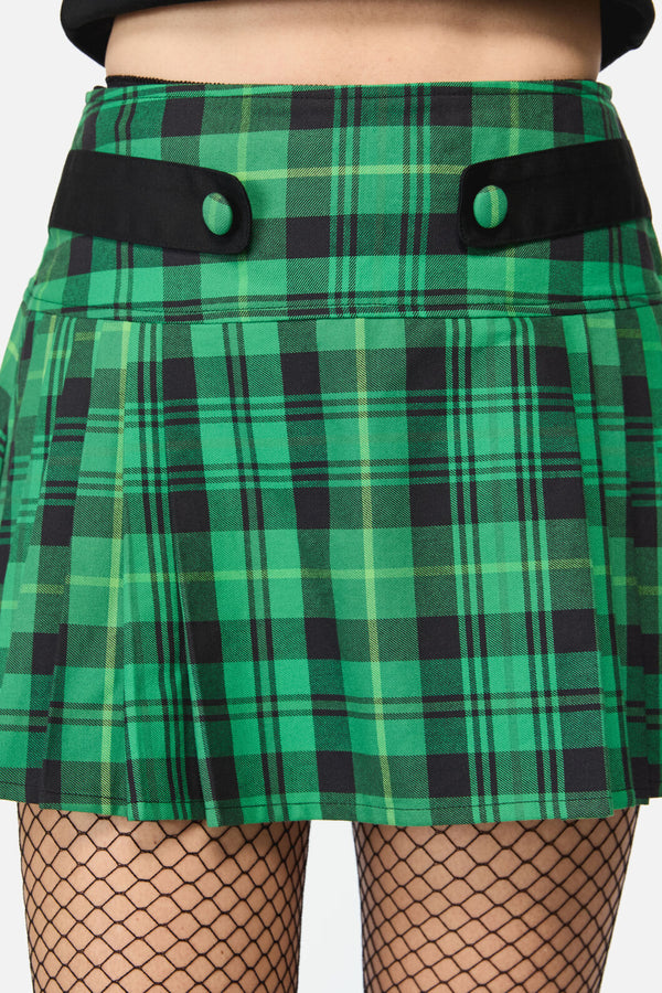 Black Friday - Wired Tartan Skort - green-black
