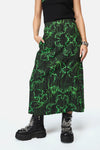 Black Friday - Main Frame Print Midi Skirt - green-black