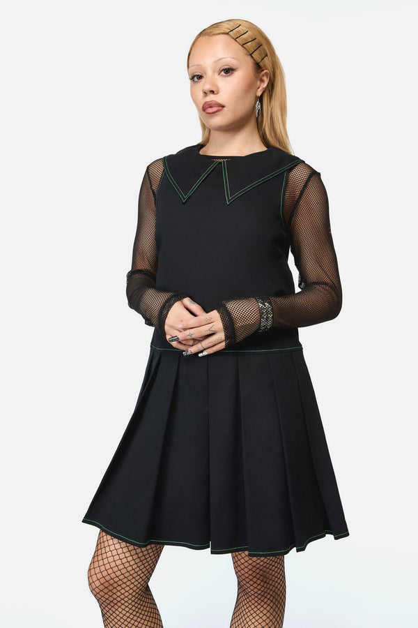 Black Friday - Wired Collar Sleeveless Dress - black