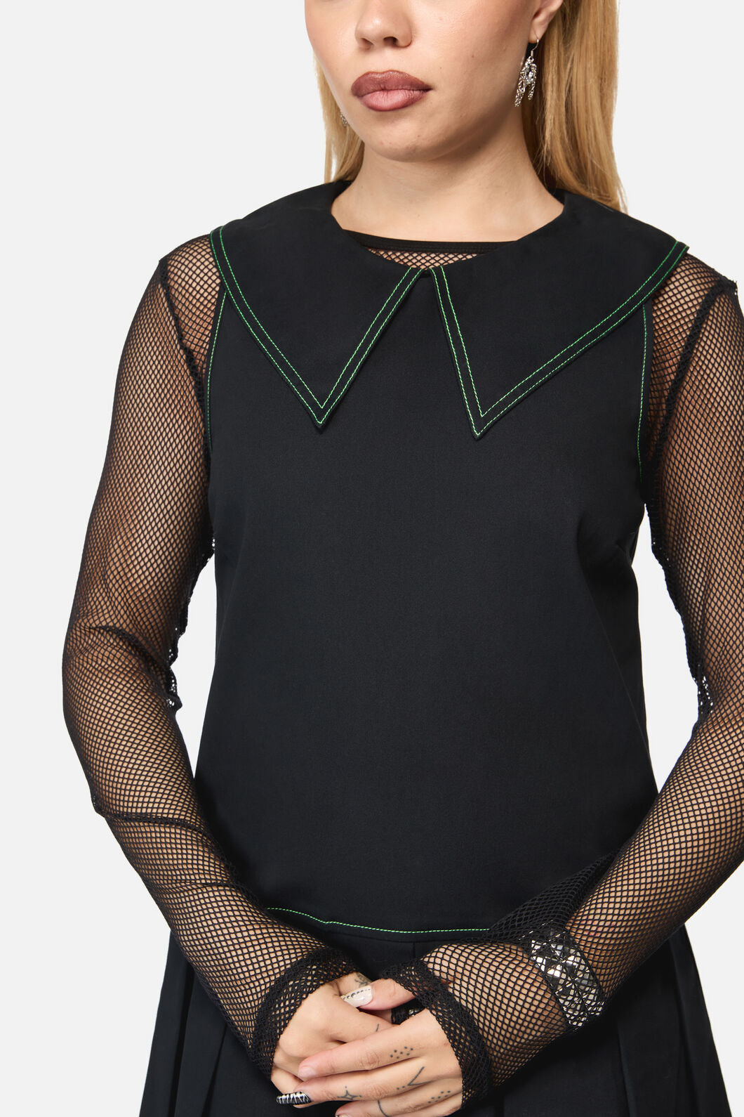 Black Friday - Wired Collar Sleeveless Dress - black