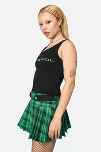 Dangerfield - Wtf Ribbed Tank - black