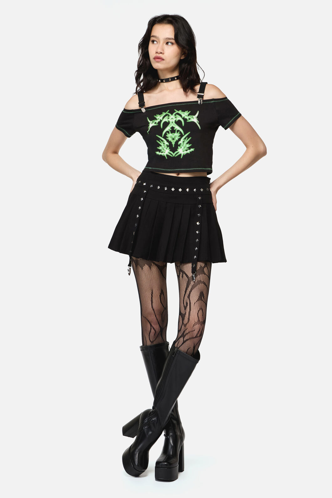 Black Friday - Hazardous Grunge Top - black