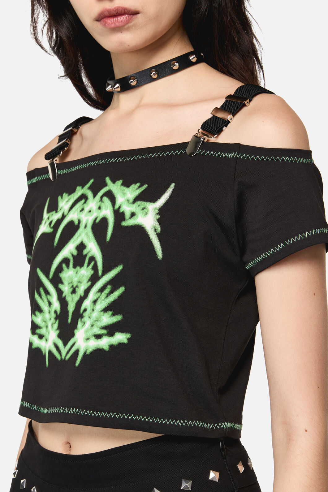 Black Friday - Hazardous Grunge Top - black