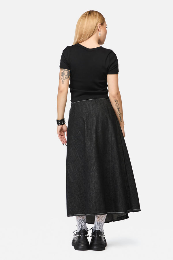 Black Friday - Rodent Grunge Maxi Skirt - black