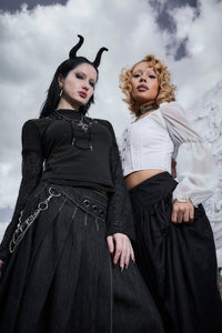 Black Friday - Rodent Grunge Maxi Skirt - black