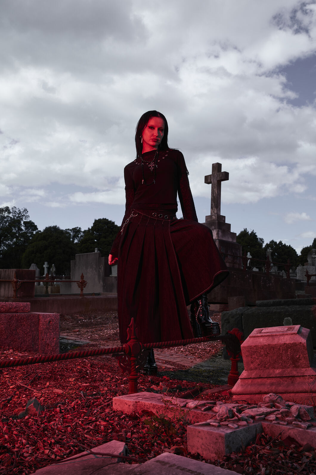 Black Friday - Rodent Grunge Maxi Skirt - black