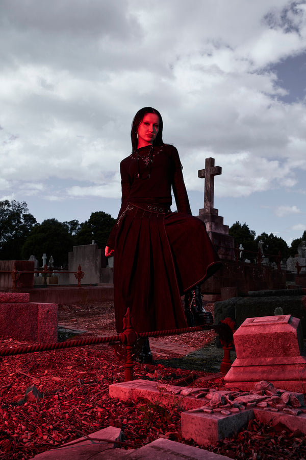 Black Friday - Rodent Grunge Maxi Skirt - black