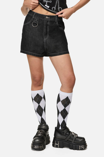 Black Friday - Snips Goth Print Short - black